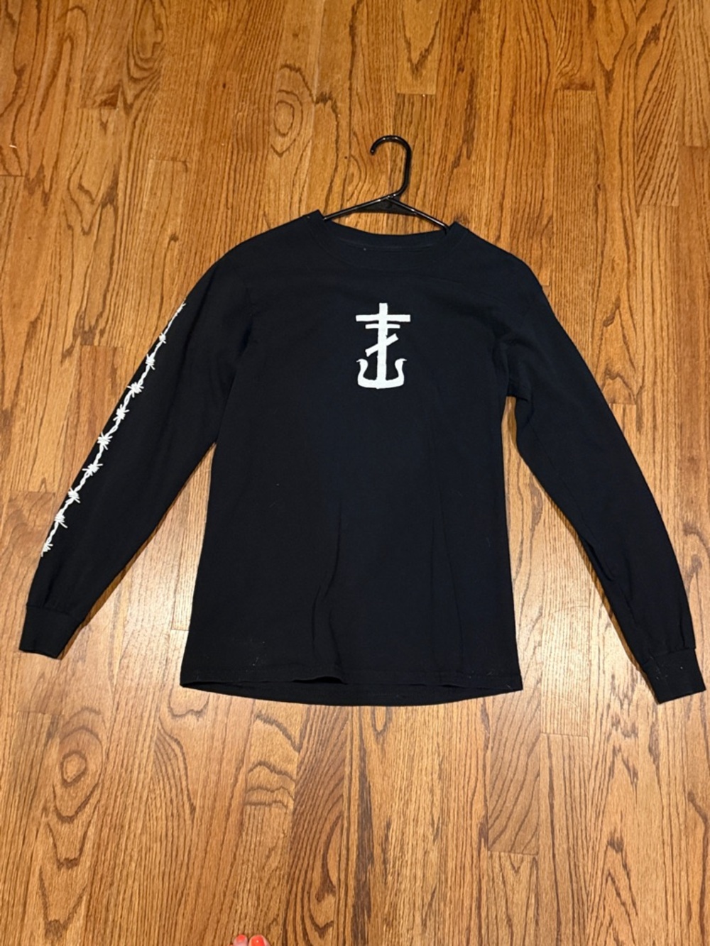 Frank Iero Black Long-Sleeve Graphic Men’s Shirt, Size Men’s Small